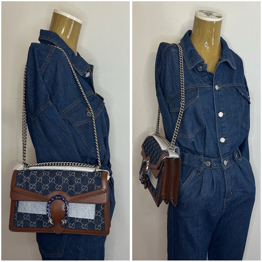 ✨ Brand new Gucci GG Monogram Medium Denim Dionysus ✨
